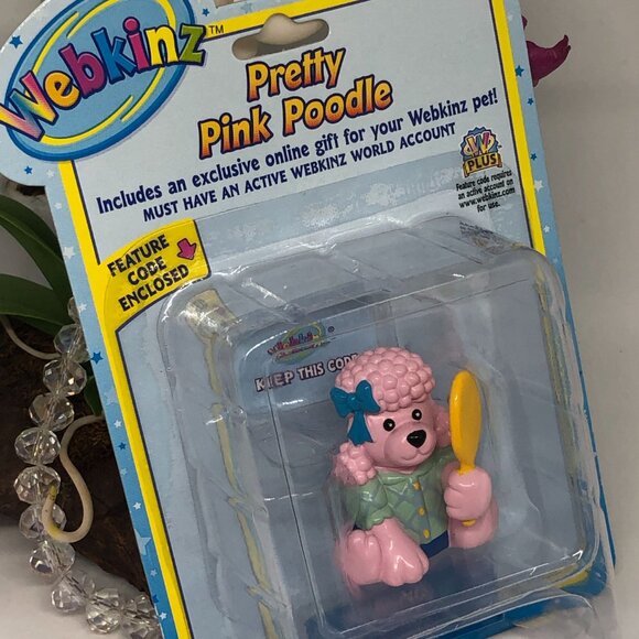 Webkinz Figurine - Pretty Pink Poodle - w/ Unused Sealed Feature Code - New - Picture 2 of 4